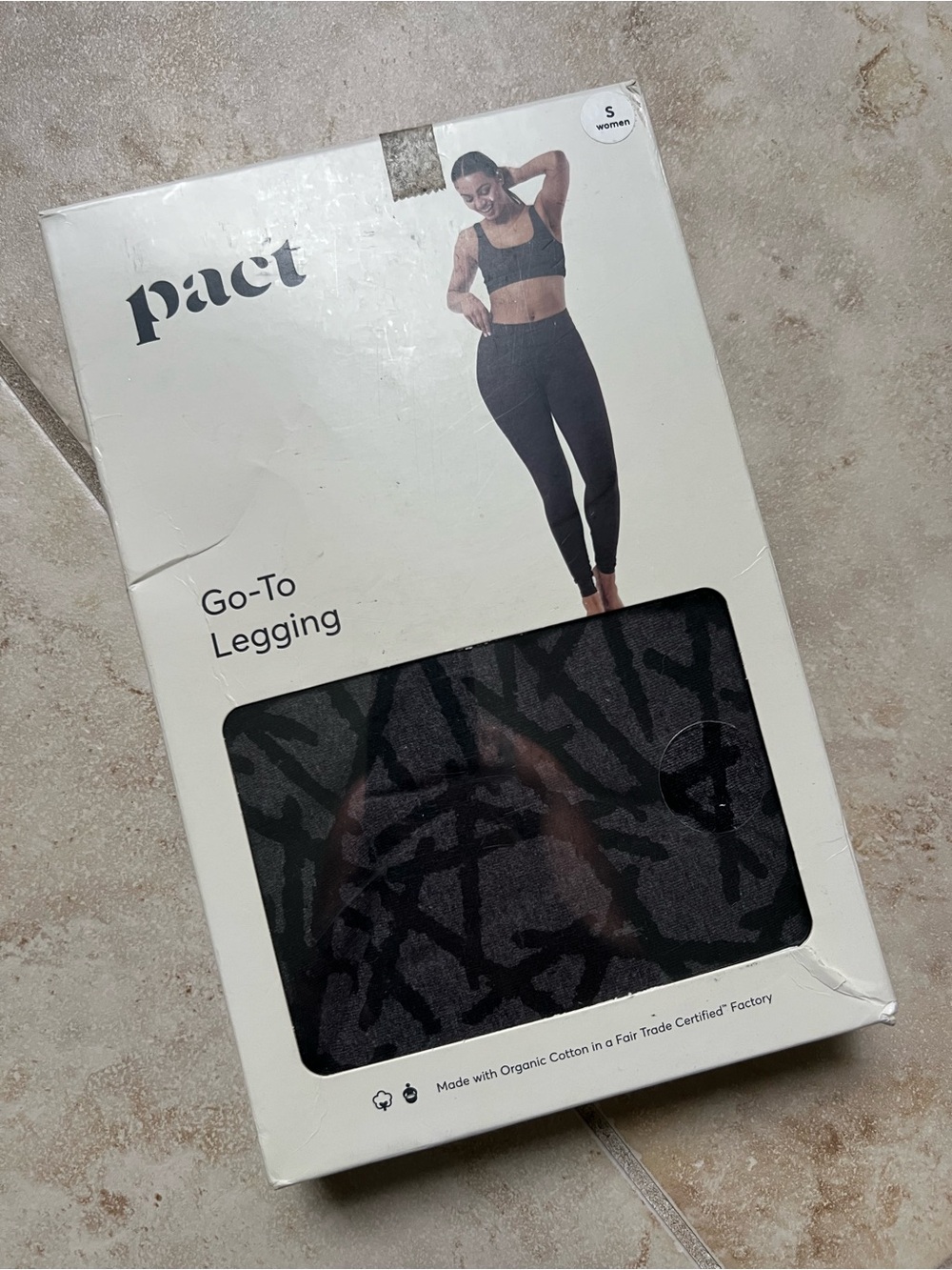 ‼️NWT: Pact Organic Heather Grey & Black Go-To Legging - S